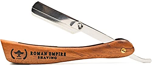 Roman Empire Shaving Spartacus Straight Razor for Professional Barber with 100 Derby Professional Blades