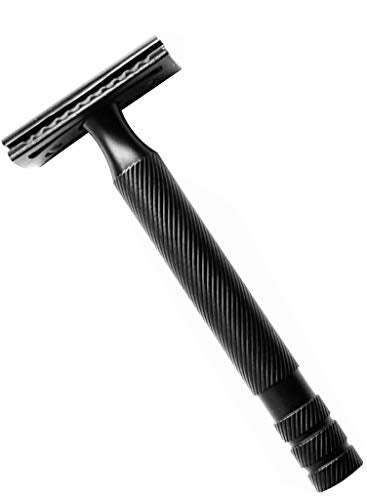 BBNY&Co Jet Black Premium Double-Edged Safety Razor Kit for Men and Women – Includes 10 Stainless Steel Reusable Blades