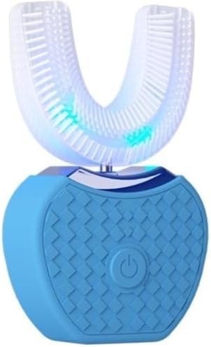 Scandinavian Smiles U-Shaped Toothbrush,Electric Toothbrush for Adults,360°Teeth Whitening Dental Tooth Cleaner (Blue)