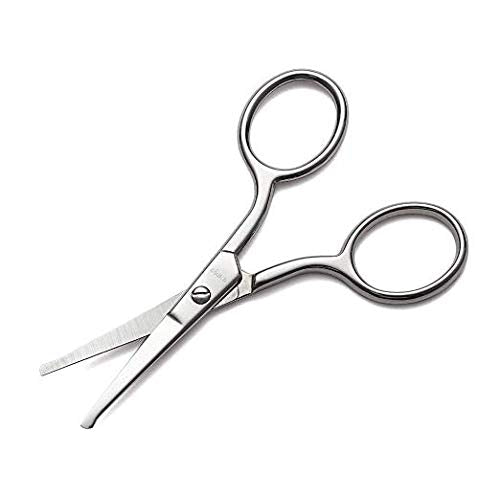 LIVINGO Premium Manicure Rounded Tip Scissors Multi-purpose Stainless Steel Cuticle Pedicure Beauty Grooming Kit for Nail, Eyebrow, Eyelash, Dry Skin, Nose Hair 3.5 inch (Pack of 2)