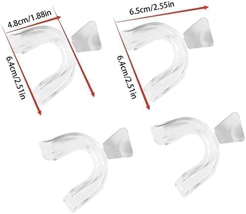 4Pcs Transparent Mouth Guard Silicone Grinding Guard Teeth,Bleaching Trays,Whitening Tray Sleeping Gum Shield for Sports Bruxism Bite Guard Easy to Use,Teeth Grinding Guards,Health Oral Care
