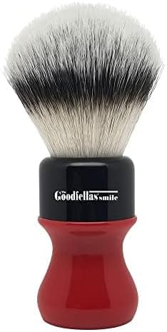 The Goodfellas Smile Synthetic Shaving Brush (Red Evil), Oversized 26 mm Brush Knot for a Fabulous Lather