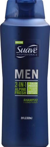 Suave Professionals Mens, 2 in 1 Shampoo/Conditioner, Alpine Fresh, 28oz