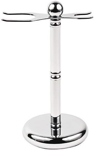 Parker Deluxe Chrome Safety Razor & Shaving Brush Stand – Weighted Chrome-Plated Display Stand for Safety Razors & Brushes (Handles up to 25 mm Knot Size)
