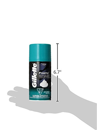 Gillette Foamy Shaving Cream, Sensitive Skin, 11 Ounce (Pack of 2)