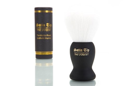 Satin Tip – The Purest, Shave Brush (Synthetic, White, Soft Touch, Case)