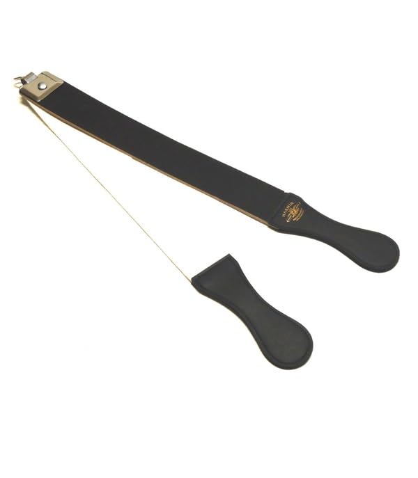 Barber’s Leather Strop Sharpener for Solid Straight Razors Black Color