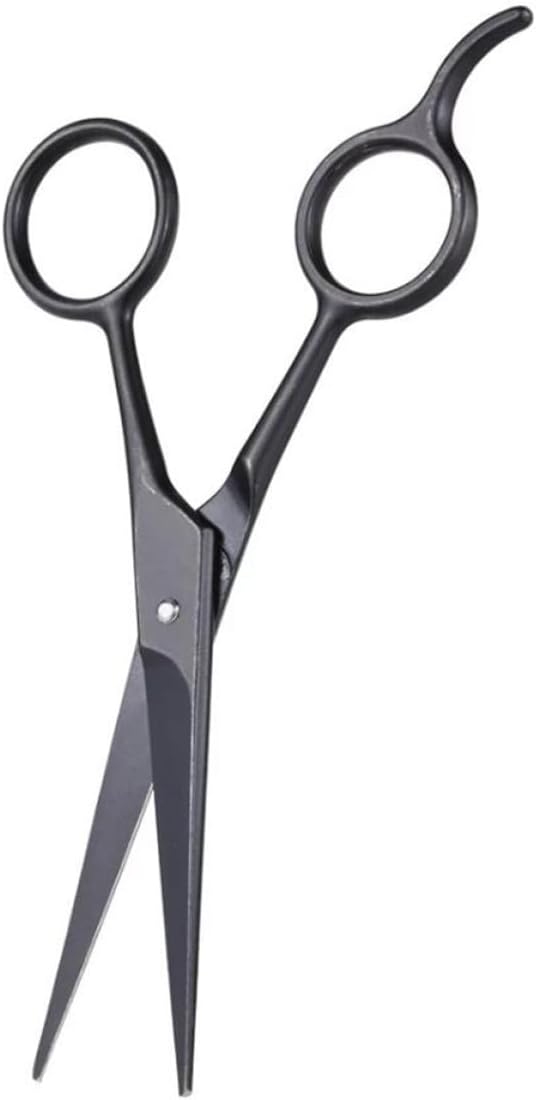MAGICLULU Stainless Steel Beard and Eyebrow Scissors Black for Men Facial Hair Grooming Trimming Device Everyday Beard Care Accessory