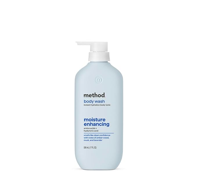 Method Body Wash, Instant Hydration Body Tonic - with notes of Amber Wood, Musk and Lavender, 17 fl oz