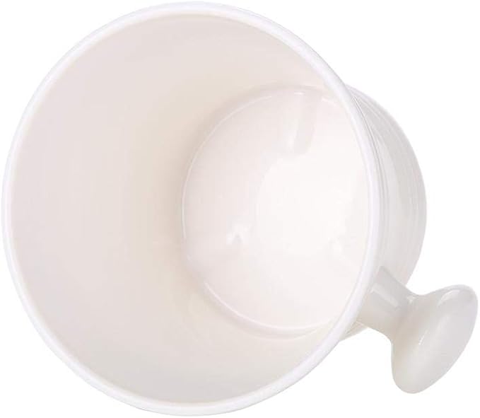 Plastic Shaving Soap Bowl, Foam Shaving Soap Cream Bowl Men Shaving Bowl Soap Cream Bowl With Little Handle Shaving Bowl For Men (White)