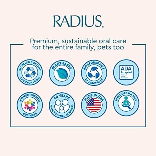Radius Vanilla Mint Dental Floss 55 Yards Vegan & Non-Toxic Oral Care Boost & Designed to Help Fight Plaque Clear - Pack of 4