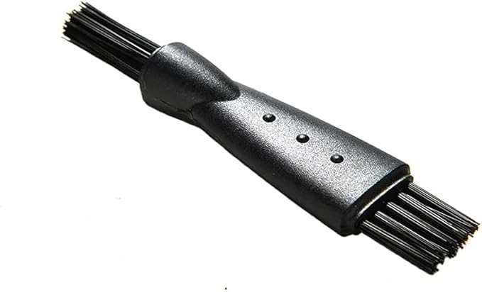 LinMei 12PCS Electric Shaver Cleaning Brush Double-Sided Nylon Bristles with Non-Slip Handle for Razors Trimmers Hair Clippers (Black)