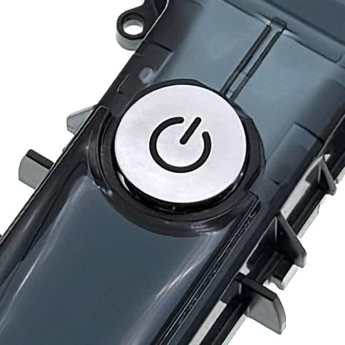 Power Button with Spring Replacement for Braun Series 9 / S9 Shavers, Type 5793, 5791 & 5790, Metallic
