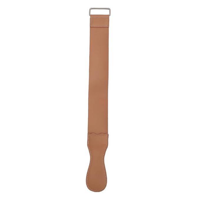 Dioche Double Layer PU Leather Sharpening Strap - Reusable Straight Barber Strop for Home Salon Use