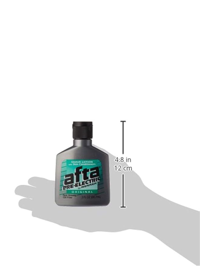 AFTA Shave Lotion with Skin Conditioners, Pre-Electric by Mennen, Original, Not Greasy, Oil Free, 3 FL OZ - 4 Pack