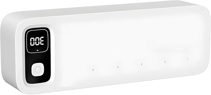 5-Slot Toothbrush Sterilizer, Sunshine-C Wall Mount Bathroom Sanitizer With Digital Display, Rechargeable 2000Mah Battery
