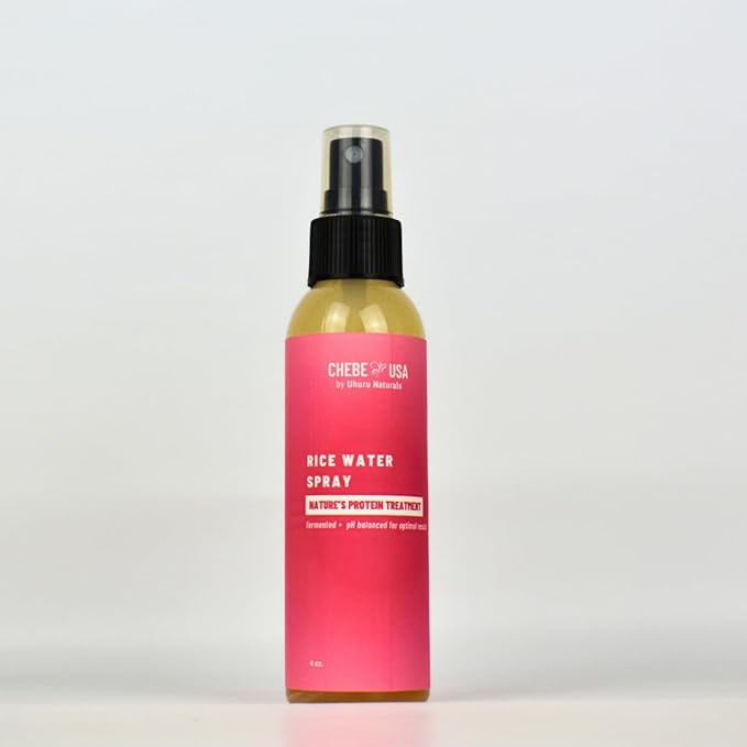 Uhuru Naturals Rice Water Spray - Nature's Protein Treatment (4 oz) - pH Balanced - We have perfected our Fermented Rice Water to a Science for an exact period of time 4 Maximum Benefits