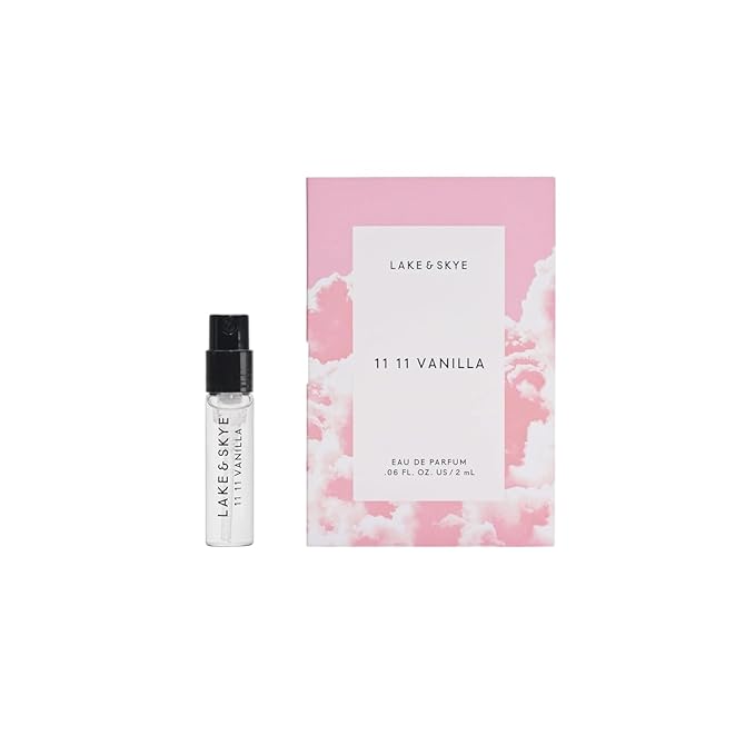 Lake & Skye 11 11 Vanilla Eau de Parfum Sample 2mL - Vanilla, Cashmere, Dreamy, Crème, Skin Musk, Clean, Vegan, Paraben-Free, Cruelty-Free