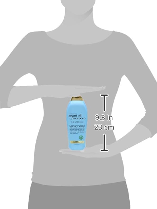 OGX Renewing + Argan Oil of Morocco Hydrating Hair Shampoo, Cold-Pressed to Help Moisturize, Soften & Strengthen Hair, Paraben-Free with Sulfate-Free Surfactants, 25.4 fl oz (Pack of 2)