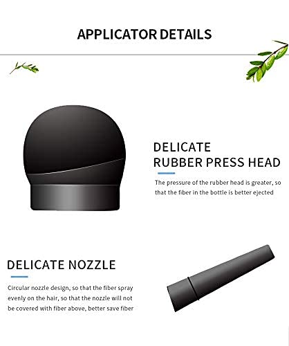immetee Hair Fibers Pump Fiber Applicator, Spray Application Atomizador Nozzle for Hair Building Fibers Hair Thickening Tools(BLACK)