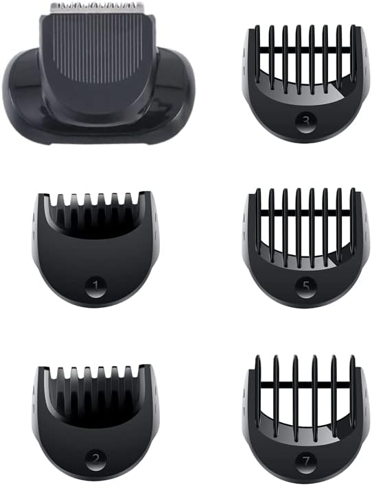 Shaver Beard Trimmer Head Compatible + 5pcs Comb Trimming Attachment Compatible with Braun Series 5, 6 and 7 Electric Razors, 5018s, 5020s, 6075cc, 7071cc, 7075cc, 7085cc, 7020s, 5050cs, 6020s, 6072cc