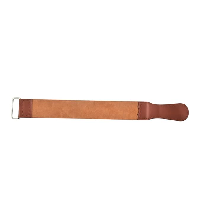 Double-Sided Razor Strop Tool for Shaver Sharpening Convenient Hair Removal Accessory for Home Use Sturdy Leather Strap Clip