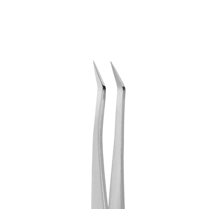 Staleks Pro Professional Eyelash Tweezers EXPERT 40 Type 13 – L-Shaped 40° Tip – Stainless Steel – For Volume Eyelash Extensions 2D–8D