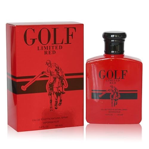 Golf Limited Red Cologne for Men/Eau de Parfum Natural Spray 3.4 Fl Oz Perfume for Men Suitable for All Skin Type Fragrance Daily Used