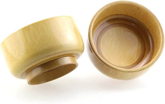 SUPVOX Bamboo Shaving Soap Bowl Cup Wood Shaving Mug Container for Men