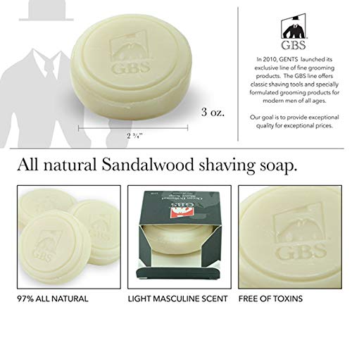 G.B.S Natural Shaving Soap kit- Black Shaver Mug Beard Care, All-Natural Shaving Soaps Healthy Beard for Men’s Grooming Mug Fits up to 4 oz Sandalwood, Cedar Pine Shaving Soap 85g Each Soap