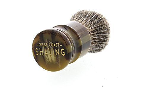 West Coast Shaving 100% Silvertip Quality Shaving Brush with Dense Knot. (Tortoise-Torch)