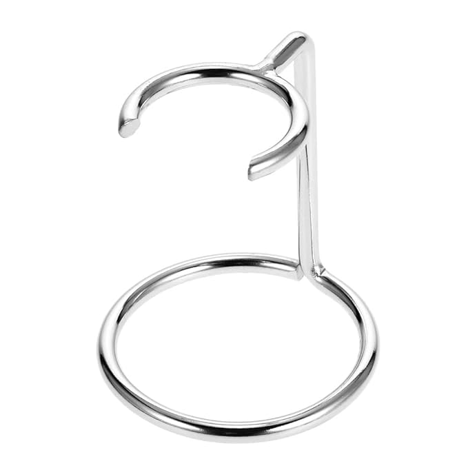 1 Piece Metal Shaving Brush and Razor Holder Shave Brush Stand Beard Brush Holder Razor Holder Stand Razor Brush Holder for Razor Storage Men's Shaving Tool, Silver