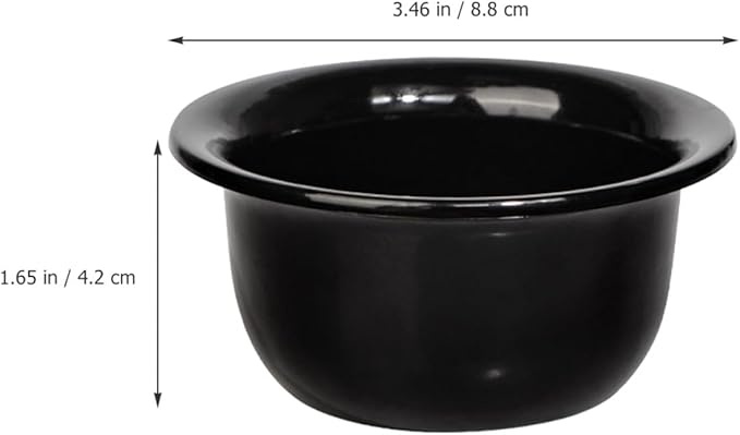 PRETYZOOM 3pcs Men Shaving Bowls Black Shave Cups Reusable Shaving Soap Bowls Men’s Accessory for Wet and Facial Hair Grooming