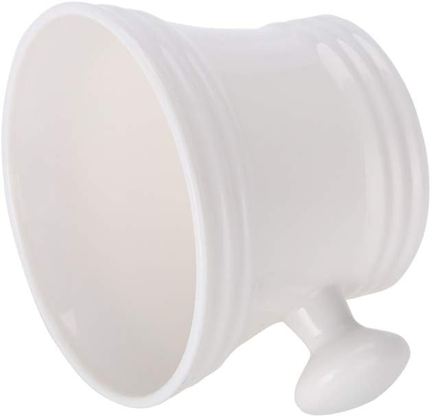 Plastic Shaving Soap Bowl Foam Shaving Soap Cream Bowl Men Shaving Bowl Shaving Mug Bowl for Cream (White)