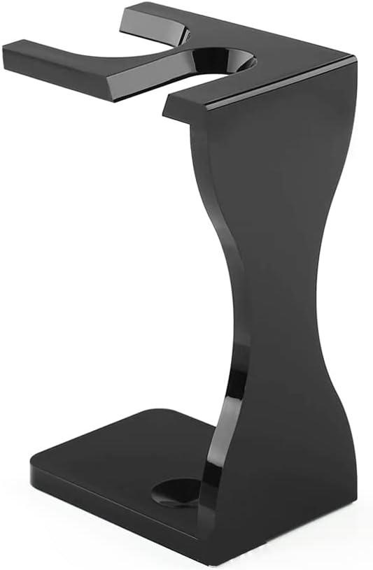Teensery Black Acrylic Razor and Shaving Brush Stand Holder Razor Brush Base Beard Clean Shaver Kit for Men