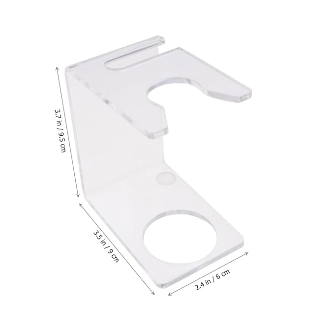Healifty 3pcs Men's Shave Brush Stand Transparent Holder for and Brushes for Home and Salon Use