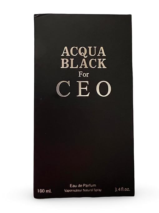 Acqua Black Ceo Cologne for Men/Eau de Parfum Natural Spray 3.4 Fl Oz Perfume for Men Suitable for All Skin Type Men Fragrance Daily Used