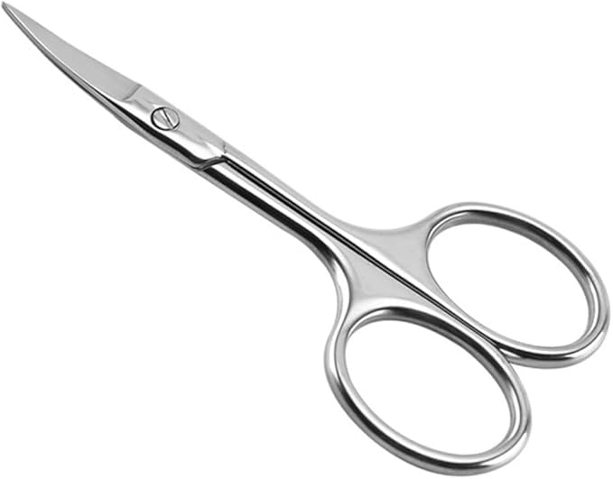 Angoily 12pcs Professional Beard Scissors Stainless Steel Mustache Trimmer for Barbers Painless Shears Random Color