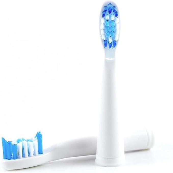 Pop Sonic Replacement Electronic Toothbrush Heads, Compatible with Go Sonic, USB, Pro Sonic Toothbrushes w/Soft Dupont Tynex Nylon Bristles, 2-Pack