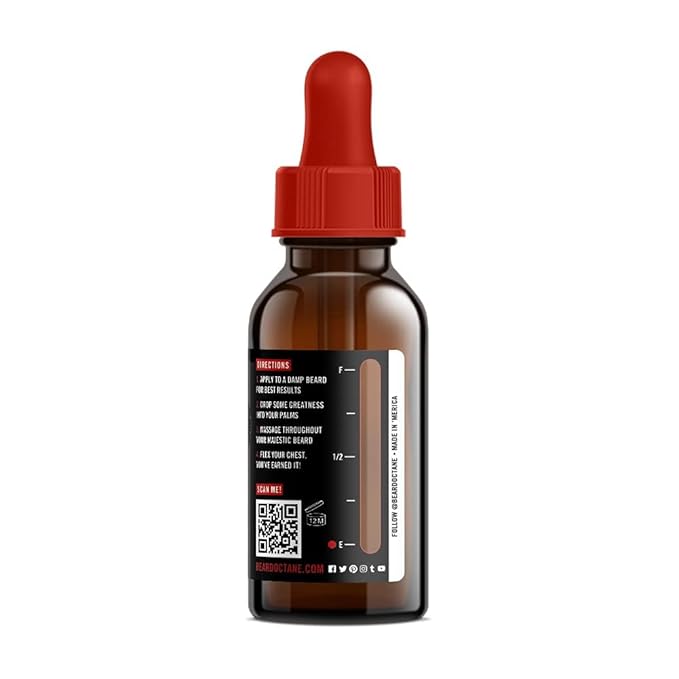 Beard Octane: Neutral - Natural Beard Oil w/Argan Oil - 1 Oz - Promotes Healthy Softer Beards - Made in USA - Premium Handcrafted Beard Care