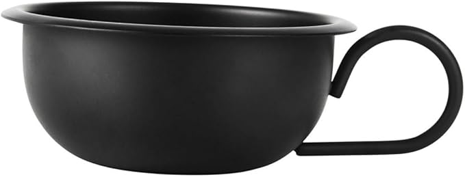FRCOLOR Durable Metal Shaving Bowl for Men Practical Shaving Soap Bowl for Home and Barber Use Simple Design for Easy Storage and Convenience
