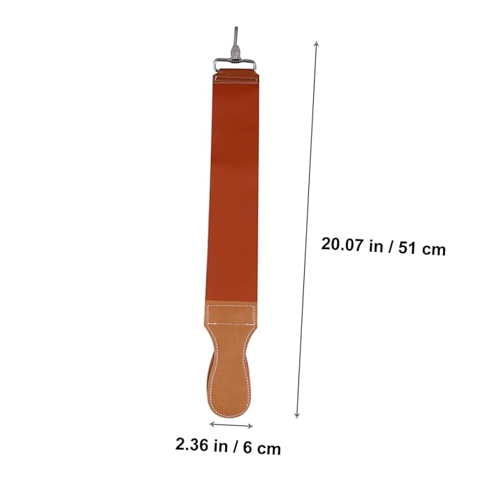 Double-Layer Cowhide Leather Razor Strop Sharpening Strap for Barbers 2-Piece Adjustable Polishing Cloth Suitable for Straight Razors and Blades