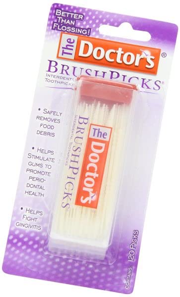 The Doctor's BrushPicks Interdental Toothpicks, 120 Count. (Pack of 12)