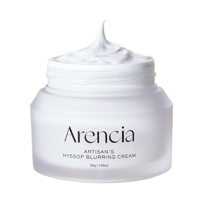 ARENCIA Hyssop Blurring Cream, Intense Collagen Face Moisturizer & Night Repair Cream for Anti-Aging, Nourishing Skin Barrier, Premium Korean Skincare, 1.76oz