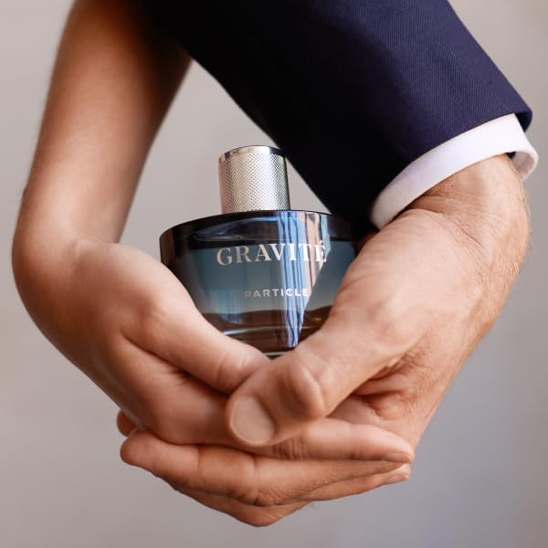 Particle Gravité Cologne Spray for Men, Long Lasting Fresh Scent, Men's Perfume Woody Citrus Fragrance, Notes of Pepper, Rosemary, Grapefruit, Cedar, Cashmere & Musk, 3.38 FL OZ Bottle