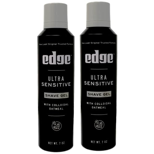 Edge Ultra Sensitive Shave Gel with Colloidal Oatmeal 7 oz (Pack of 2)