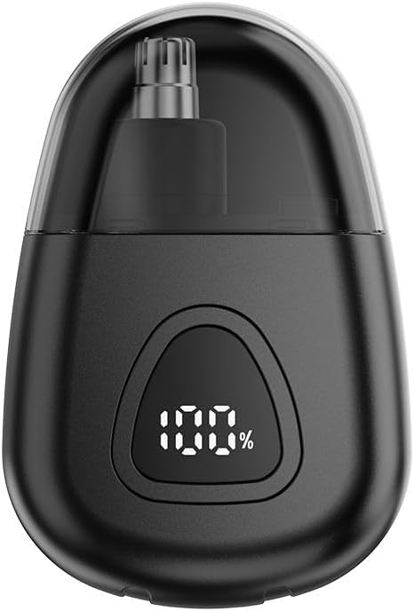 Nose Hair Trimmer for Mens and Women - Professional Painless Eyebrow & Ear Hair Trimmer for Men Women - Battery Operated Trimmer with IPX7 Waterproof - Dual Edge Blades for Easy Cleansing