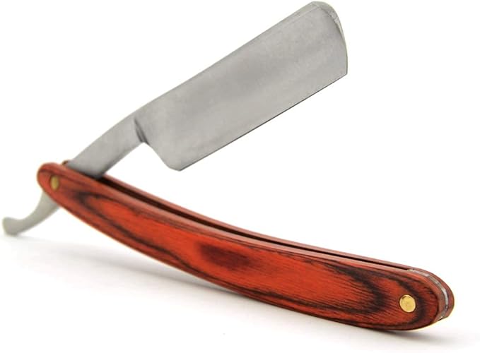 Grandslam Straight Razor Shave Ready Handmade Sharpened, 420 Steel Straight Razor Blade, 2 Layers Long Leather Canvas Strop, Sharpening Stone,2 Side Grit 3000 Waterstone Knife Sharpener