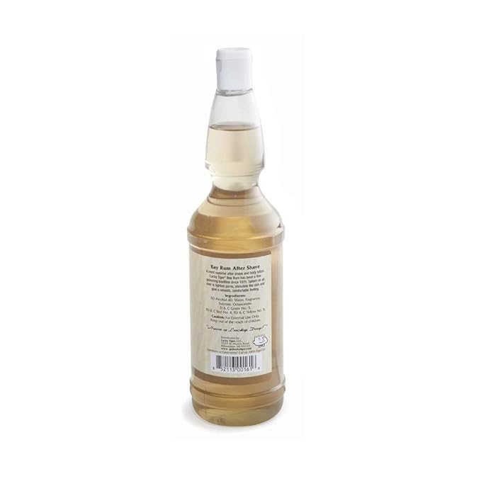 Lucky Tiger Bay Rum AfterShave for Men (16 Fl Oz) – Classic Spiced Aftershave Scent with Bay Oil – Invigorating Post-Shave Toner for Toning & Tightening Skin