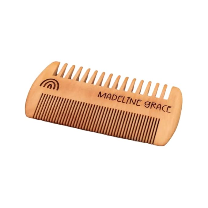 Personalized Engraved Name Beard Comb, Customized Carved Text/Icon Peach Wood Comb, Personalized Gifts for Men's Hair, Beard